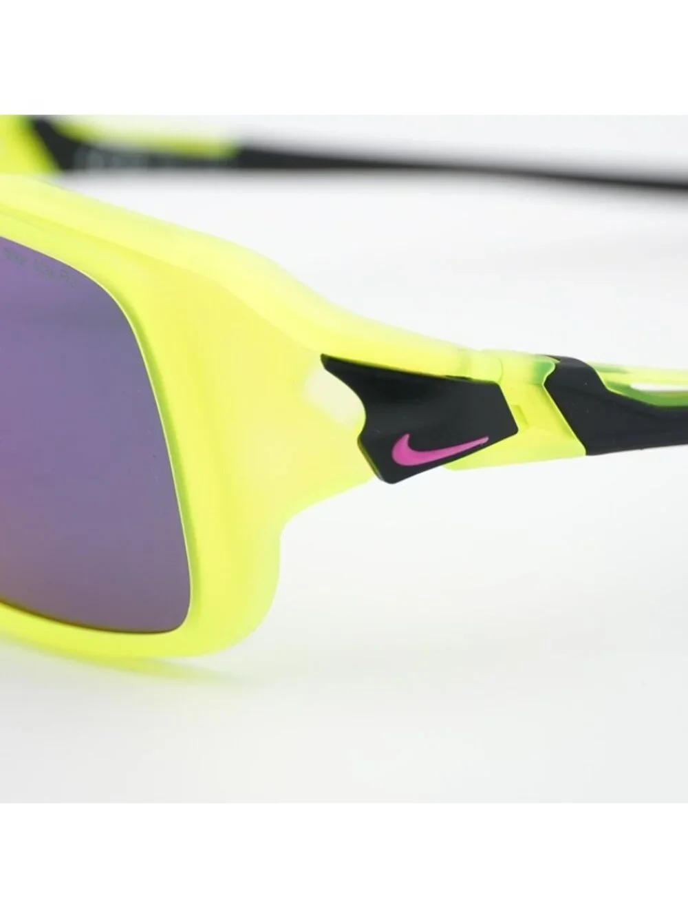 Nike FLYFREE SOAR EV24001 702 Sunglasses Matte Volt Square Frame with Clip-On